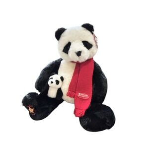 NWT GUND Wish Bear 23" Plush Panda Mom & Baby Cub Smithsonian wish 2001 bear